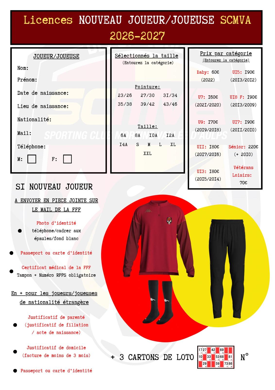 Horaires entrainements 2024-2025
